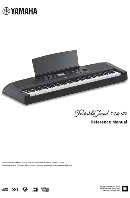 yamaha雅马哈DGX-670 Reference Manual